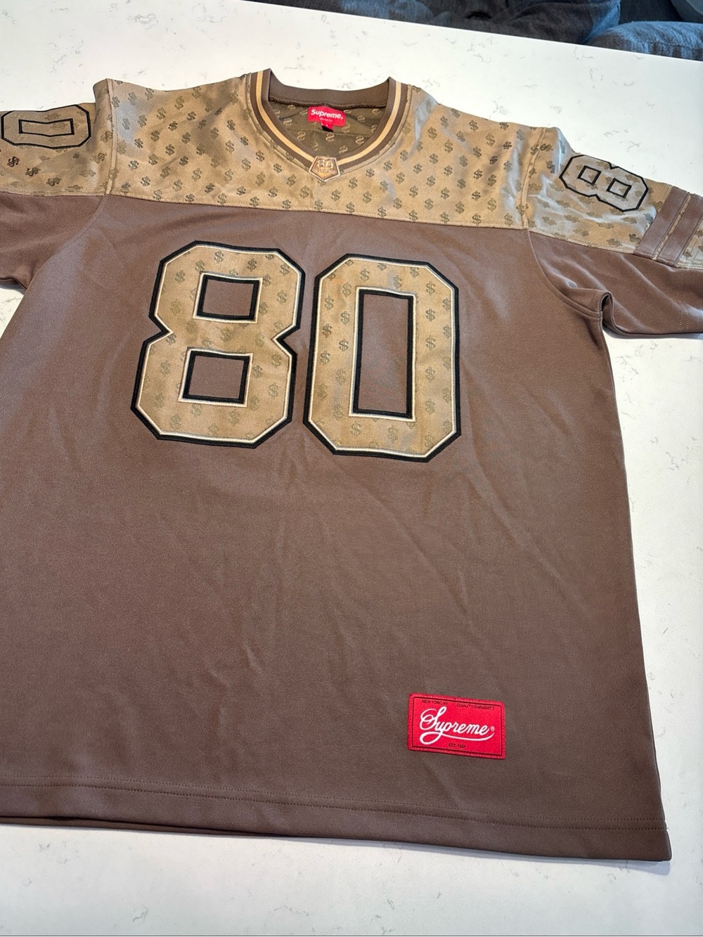 Supreme Monogram Football brown Jersey 2018 Collection Size L